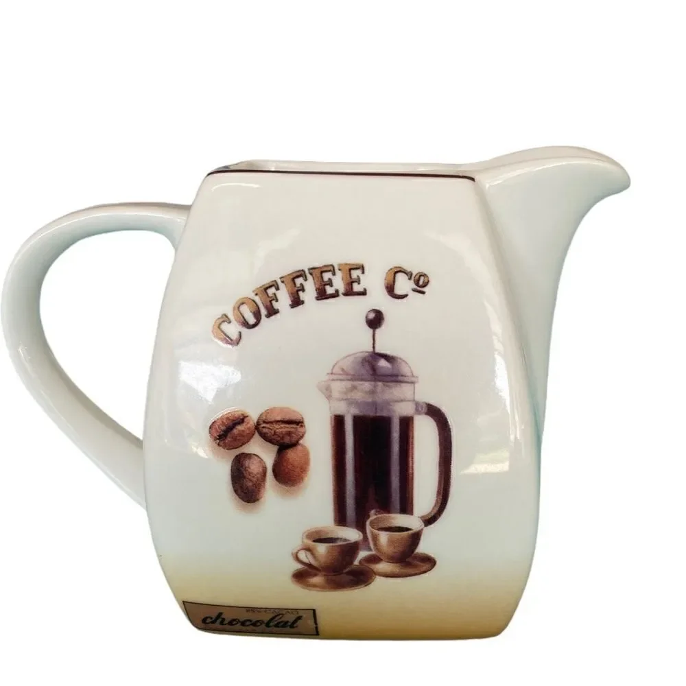 Vintage - Fiorini Collection French 3 piece Coffee Tea Set Carafe, creamer/sugar
